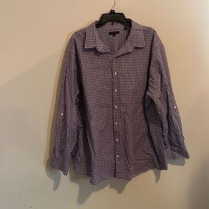 Synrgy Men’s Plaid Button Up Shirt - size 2XL